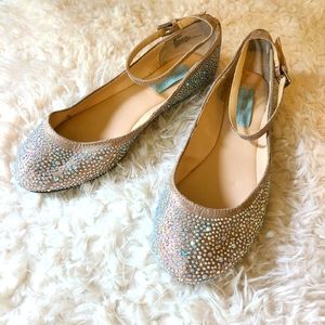 betsey johnson • bridal shimmer flats
